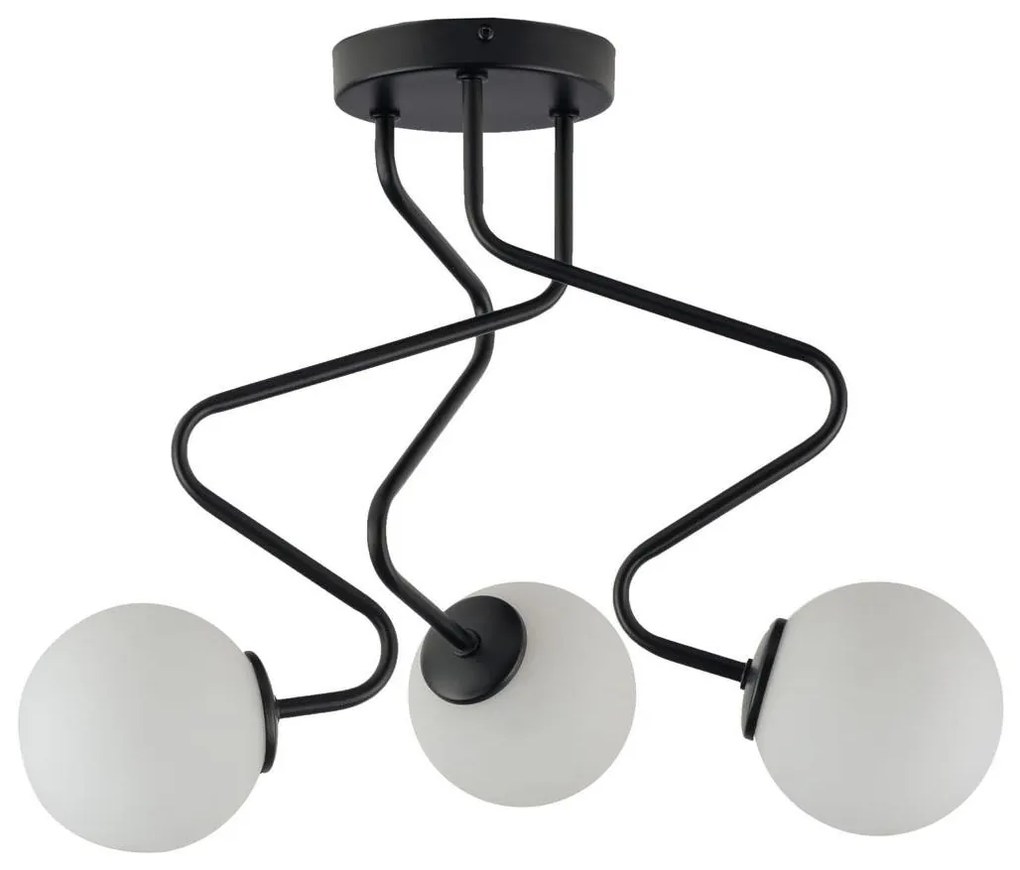 Csillár rúdon ZIGZAG 3xG9/12W/230V fekete