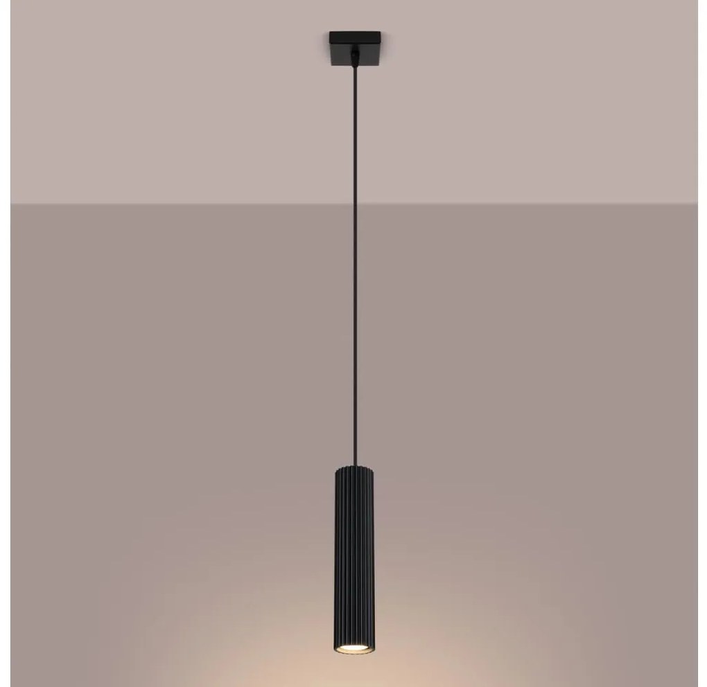 Brilagi - Csillár zsinóron CRESTO 1xGU10/10W/230V fekete