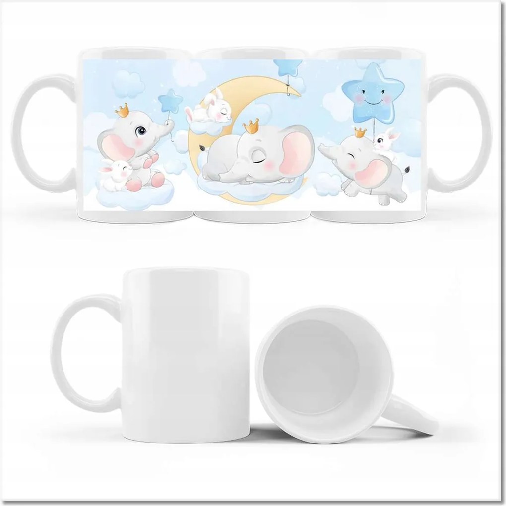 Fotó bögre Elefánt és nyúl család