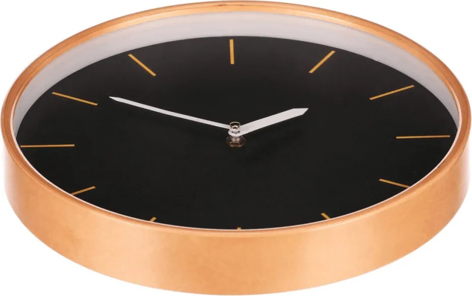 Falióra 32 cm átmérő, MDF fa kerettel, fekete