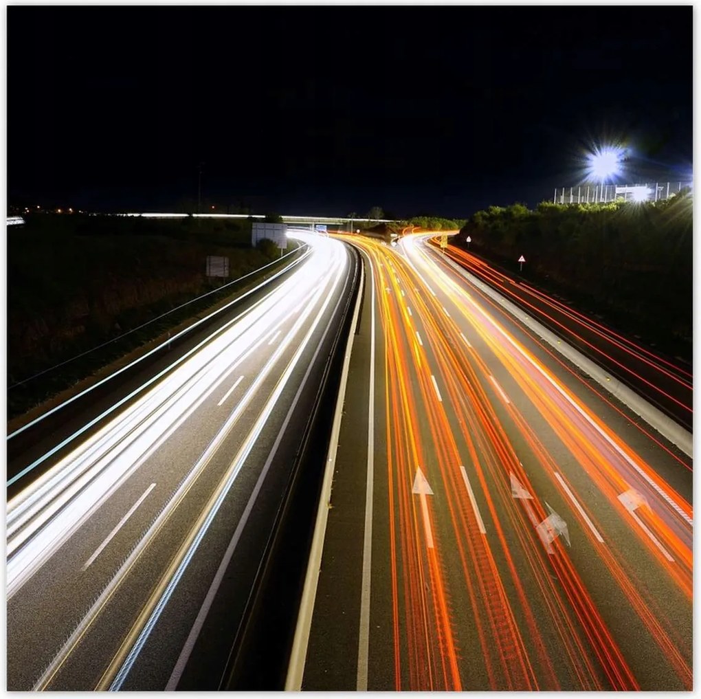 Poszterek 100x100 Autópálya Utca Éjszaka