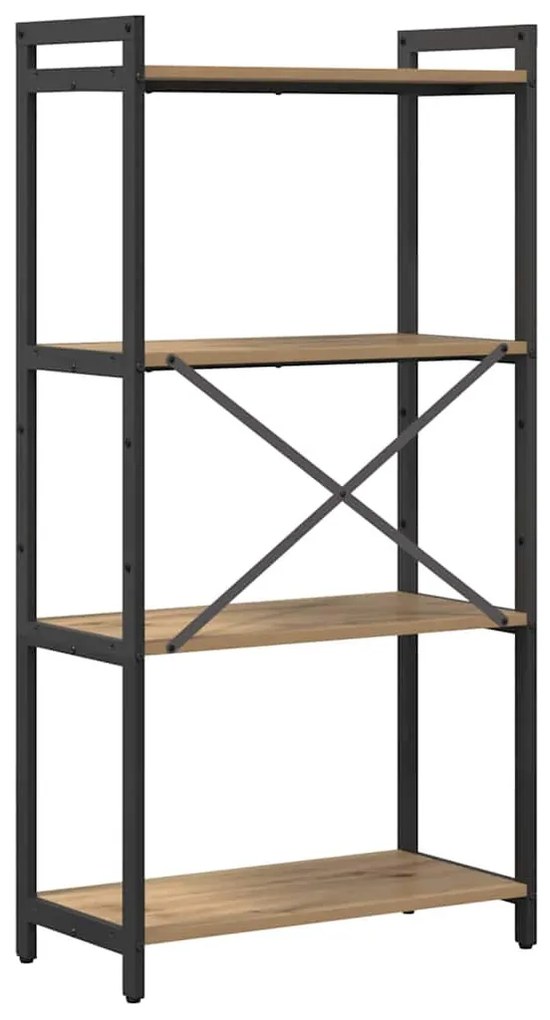 Könyvszekrény kézműves tölgy 60 x 30 x 118 cm Faanyag