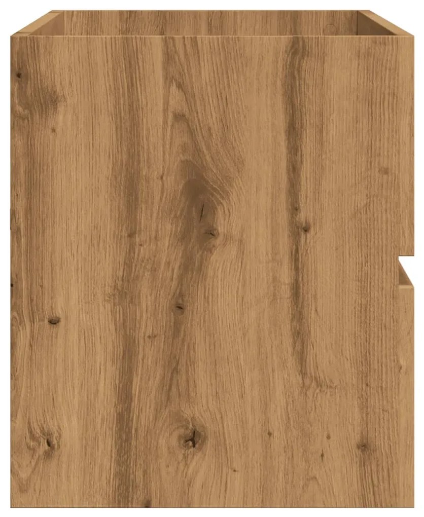 kézműves tölgy színű szerelt fa mosdószekrény 100 x 38,5 x 45cm