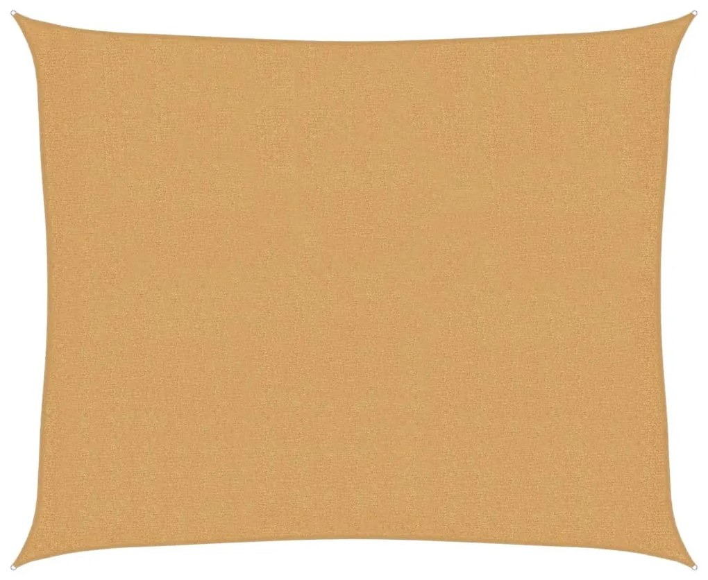 homokszínű négyszögletű HDPE napvitorla 160 g/m² 2,5x3 m