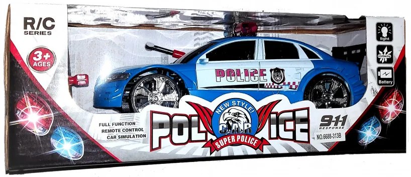 R/C Távirányítós Police Rendőr Autó Audi RS Rendőrautó 23 Cm