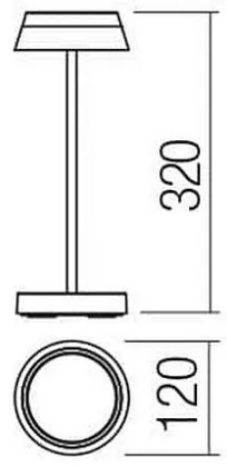 Redo 90312 - LED Dimmelhető asztali lámpa ILUNA LED/2,5W/5V 3000 mAh IP65 fekete