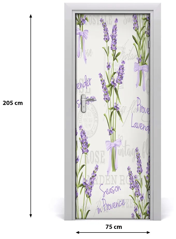 Ajtó tapéta Levendula 85x205 cm