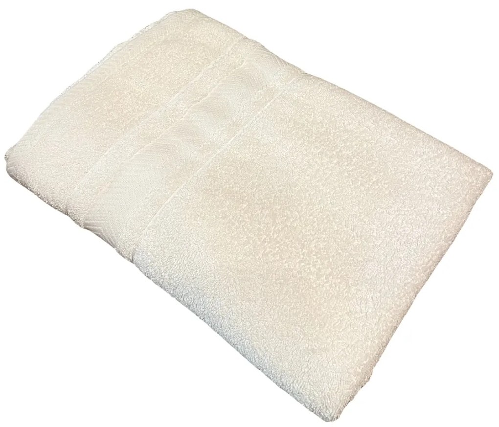 4 db Monaco krémszínű fürdőlepedő szett 70x140cm és törölközők 50x90cm TiaHome