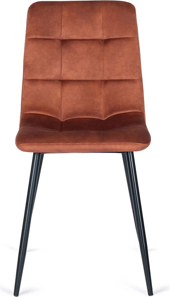 Peru szék rozsda színben, bársony kárpittal