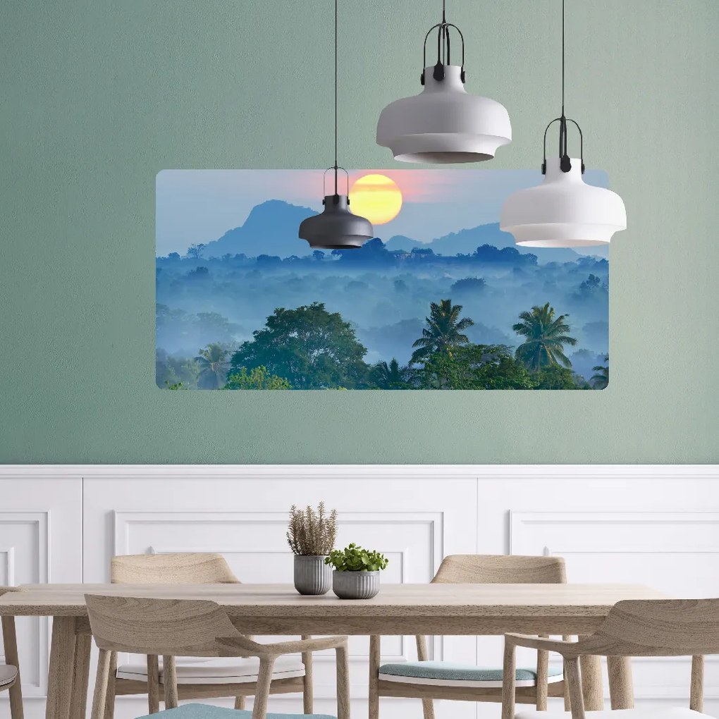 PIPPER. Öntapadós textiltapéta "Napfelkelte a dzsungel felett"