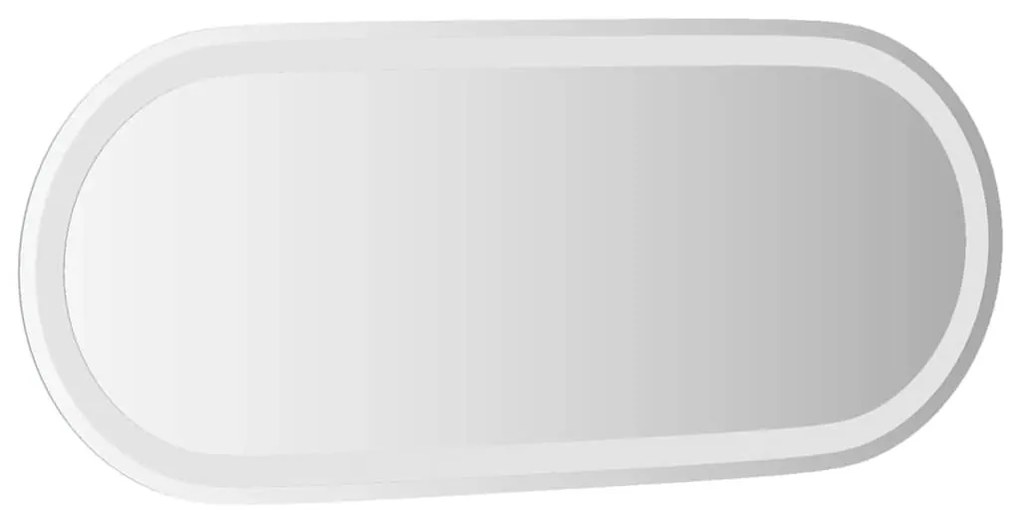 ovális LED-es fürdőszobai tükör 90 x 40 cm