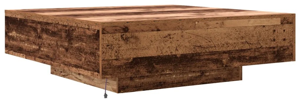 vidaXL Dohányzóasztal Öreg fa 100 x 100 x 31 cm Faanyag