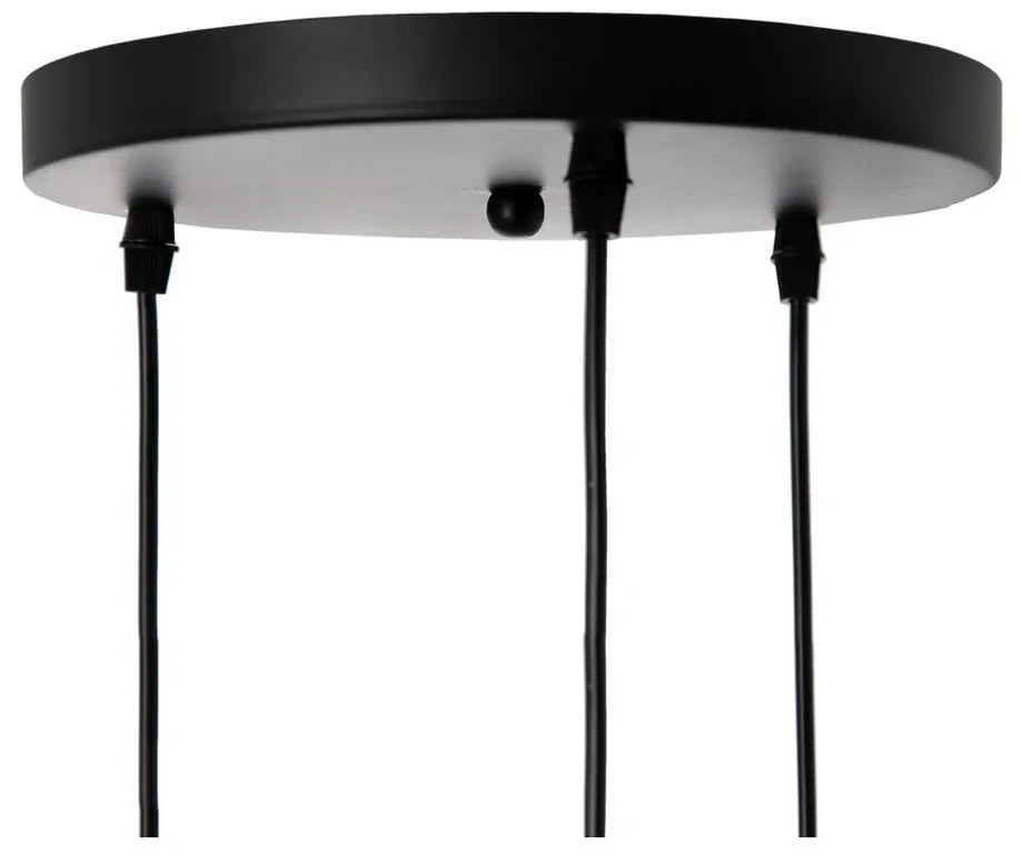 Fekete függőlámpa textil búrával ø 40 cm – Ixia