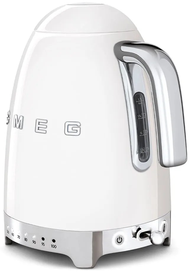 Fehér rozsdamentes acél vízforraló 1,7 l Retro Style – SMEG
