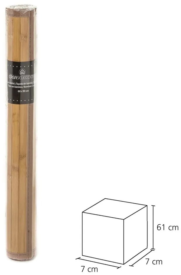 Sötétbarna bambusz szőnyeg 60x90 cm – Casa Selección