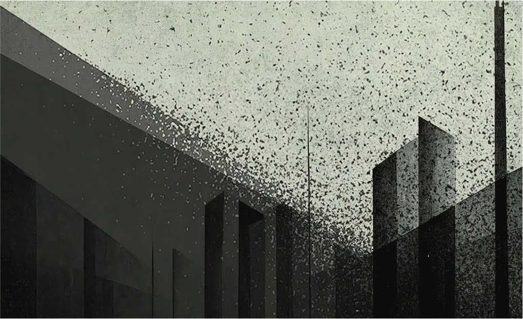 Fali fotótapéta Étkezőbe Város geometria 416x254 Ragasztó