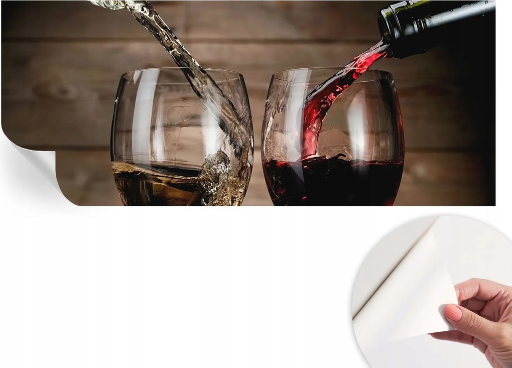 Öntapadós fotótapéta Nappaliba és Hálószobába Borospoharak 250x104