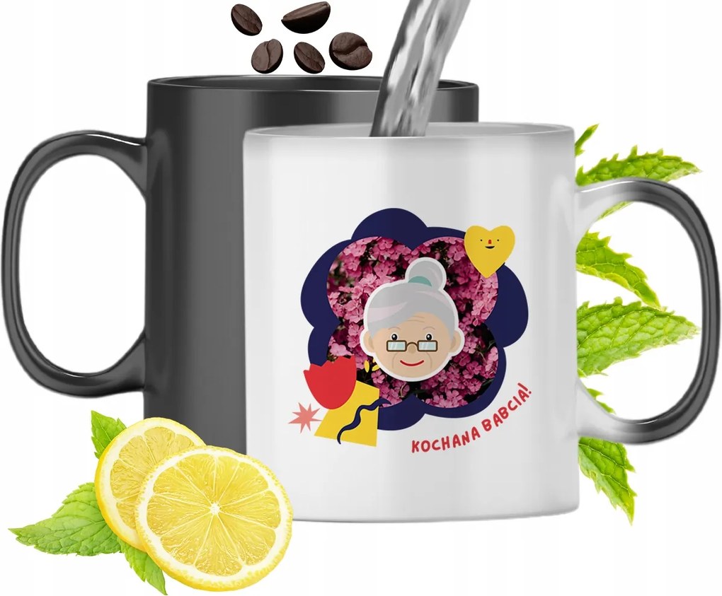 Mágikus Bögre Nagymamáknak Színváltós Nyomtatott Fényképpel