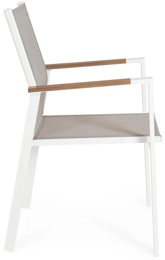 Fehér fém kerti szék Heta – Bizzotto