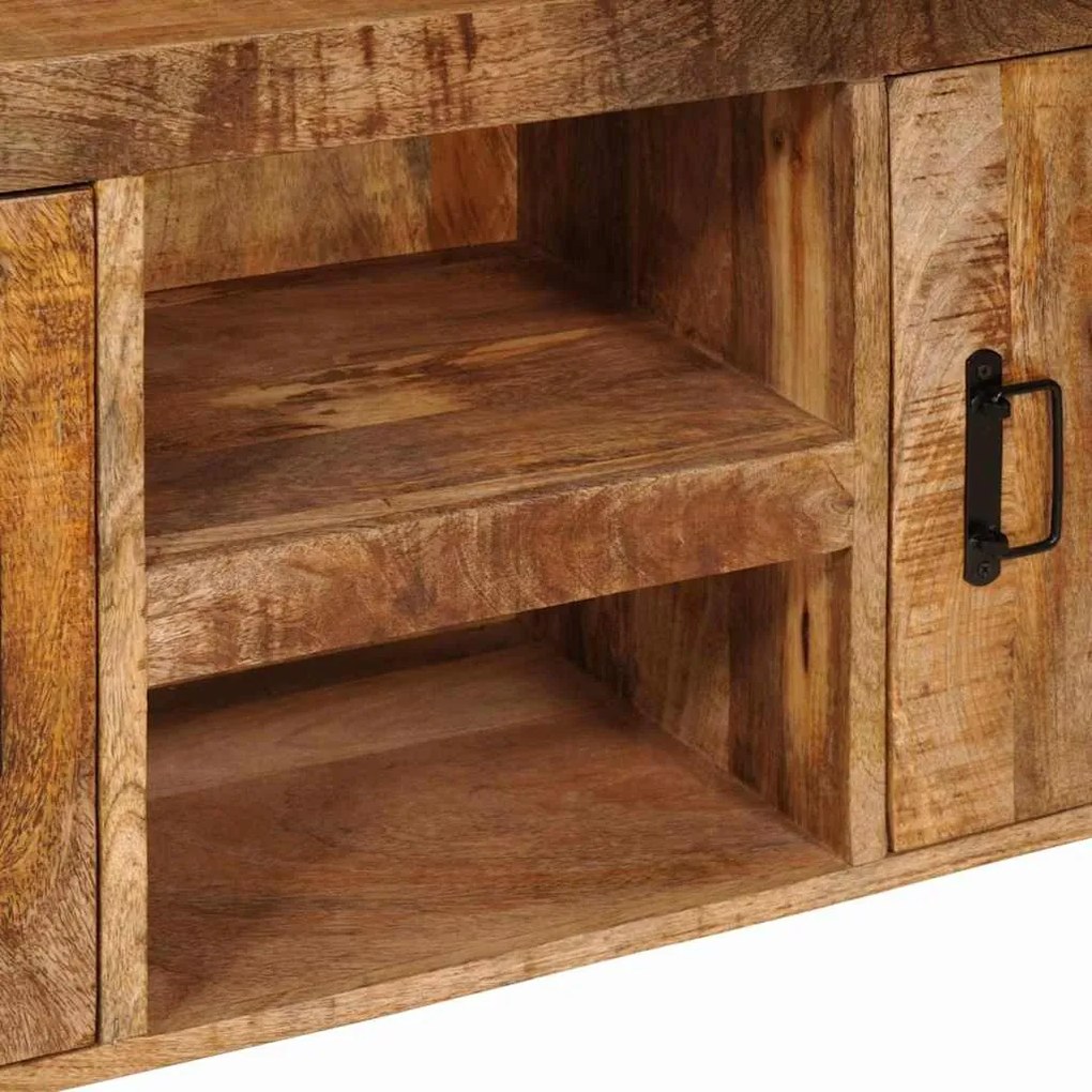 TV szekrény Barna 120 x 30 x 50 cm Tömör durva mangófa