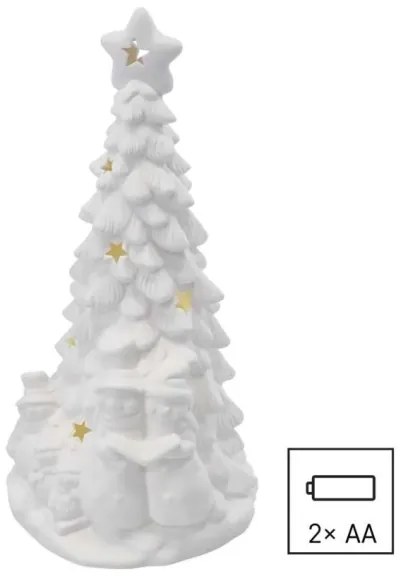 LED karácsonyi dekoráció LED/2xAA meleg fehér karácsonyfa