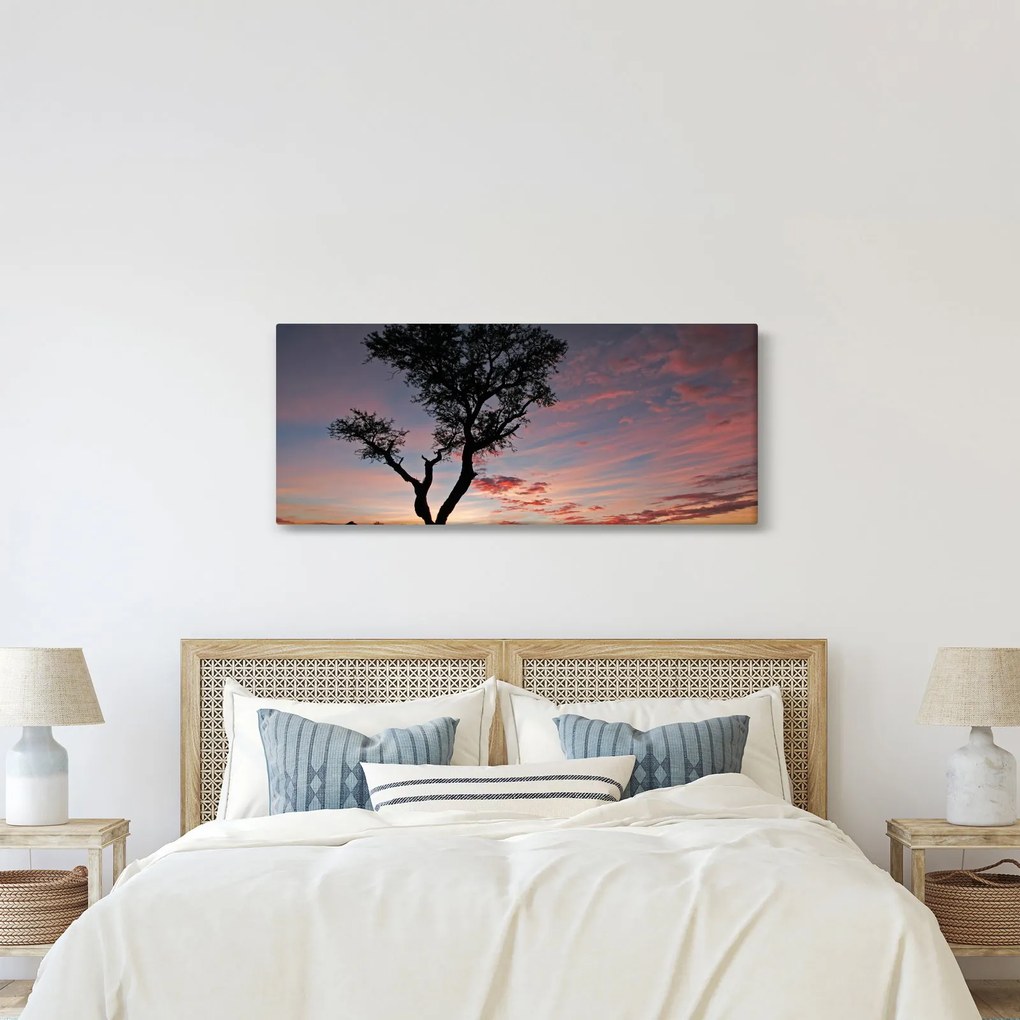 Kép - Fa és vöröses árnyalatok (120x50 cm)