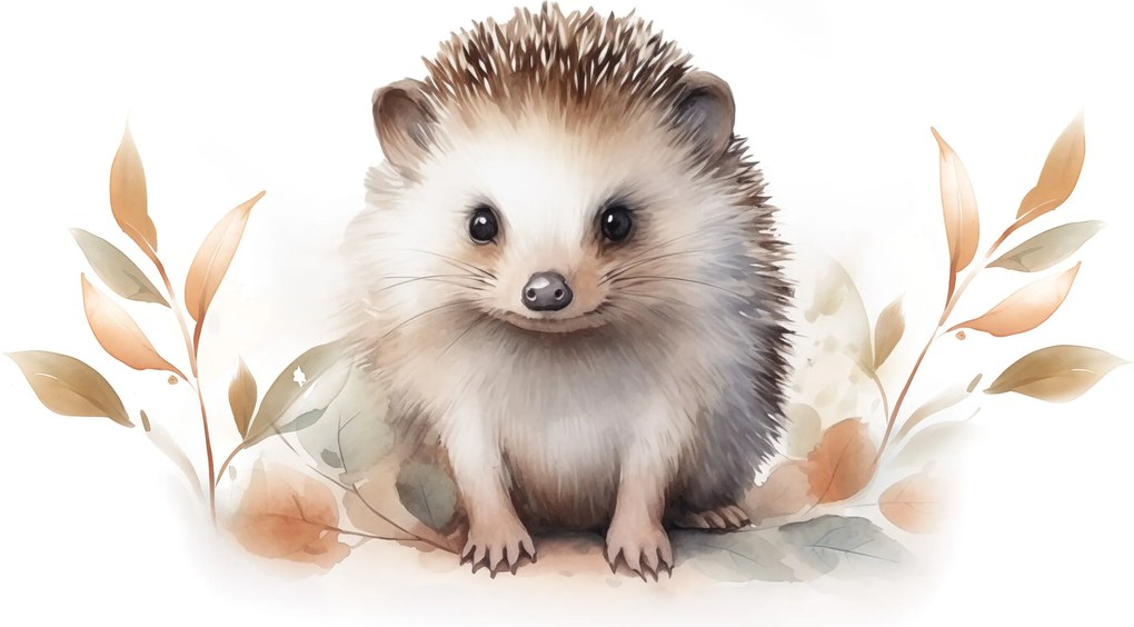 Fotótapéta Süni akvarell pasztell levelek finom dekoráció 254x184 +ragasztó