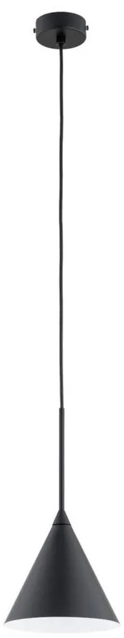 Csillár zsinóron FABO 1xE27/15W/230V fekete