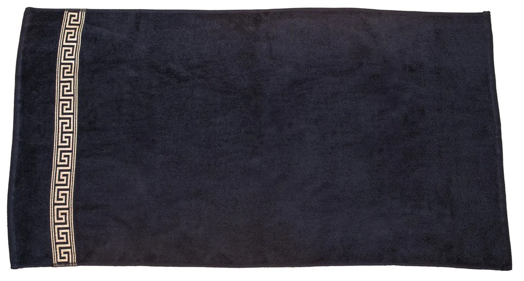 GREEK fekete fürdőlepedő 70 x 130 cm, 100% pamut