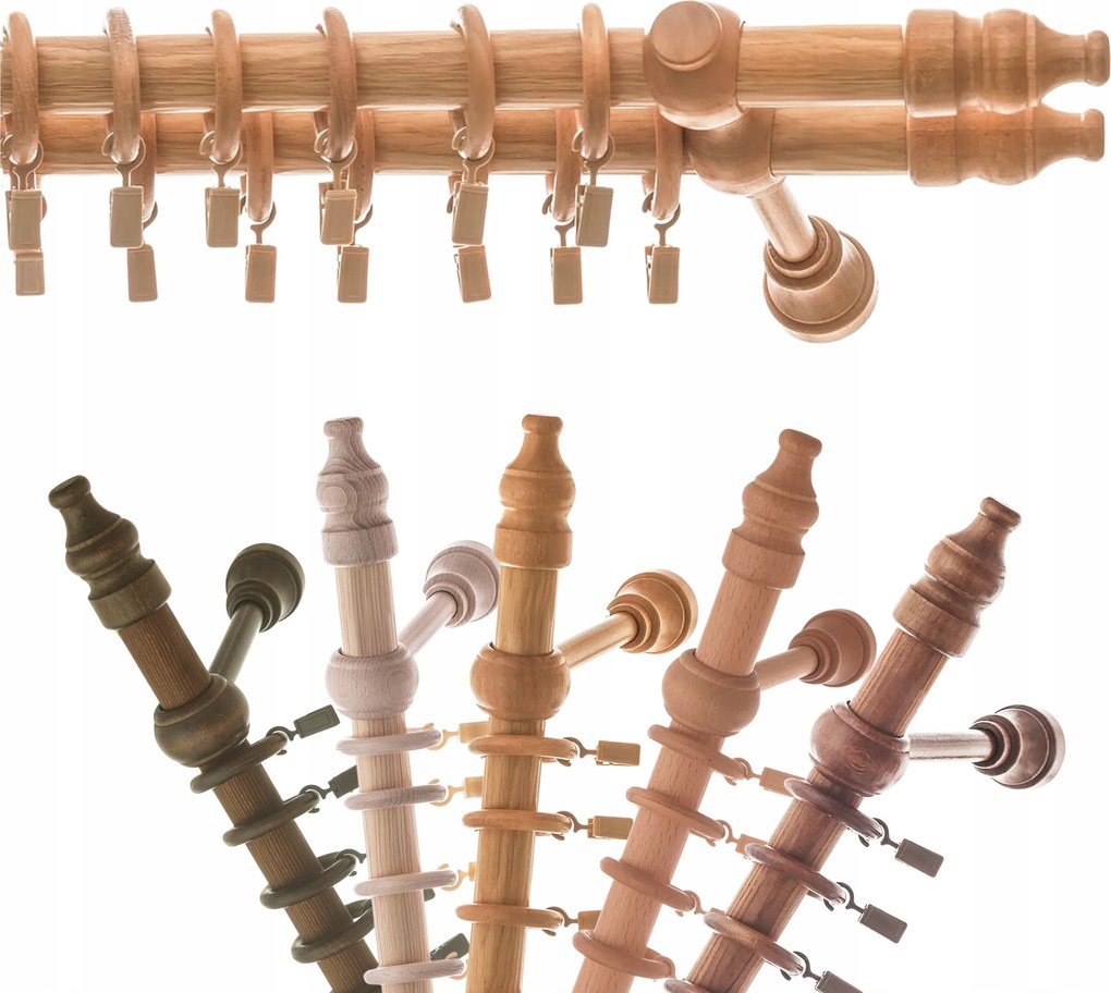 Függönykarnis Fa dupla 150 cm Színes mennyezeti függönykarnis béka