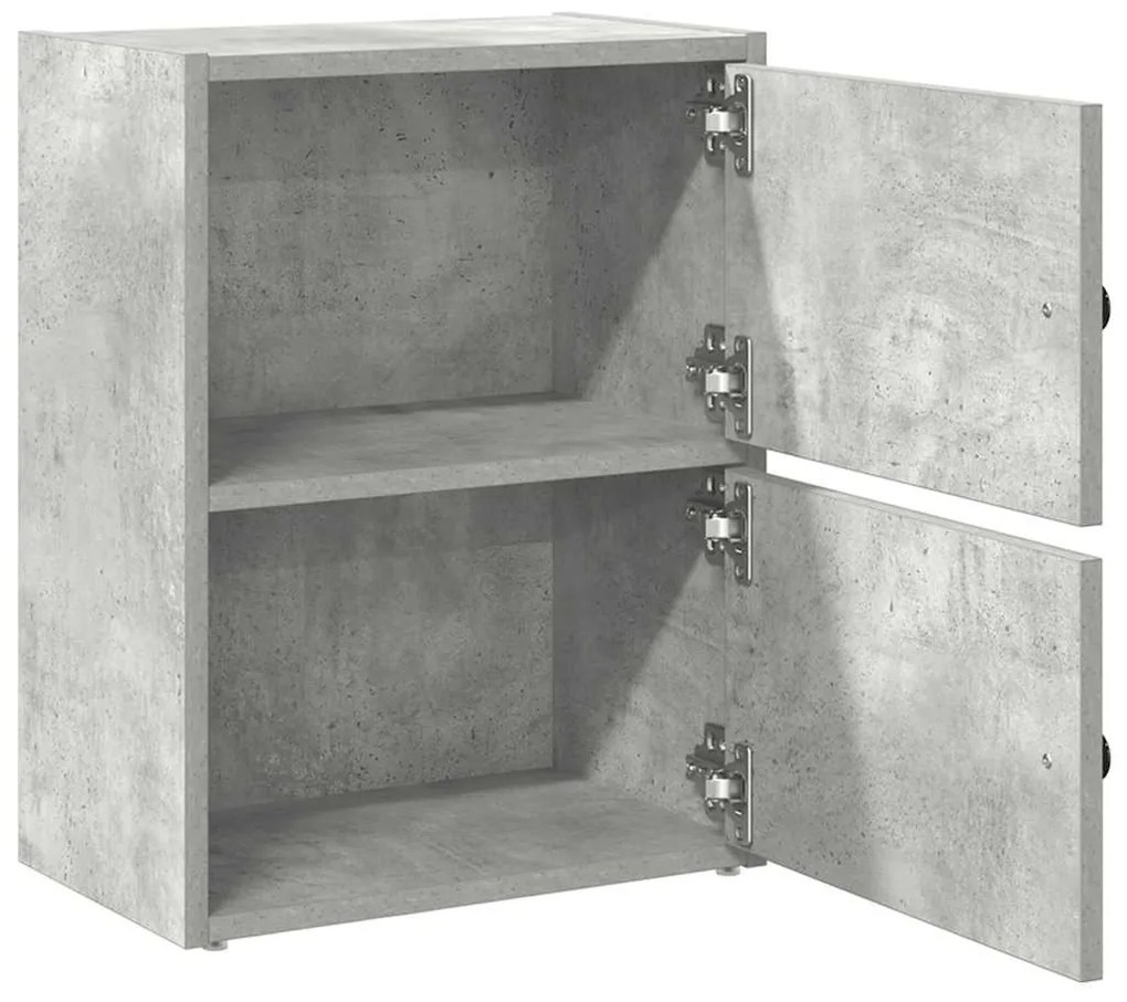 betonszürke szerelt fa könyvespolc 40x24x52 cm