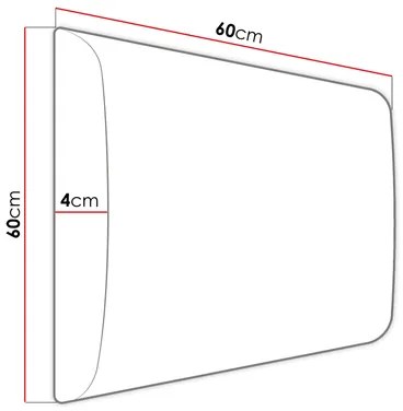 Kárpitozott fali panel Pazara 60x60 (öko-bőr Soft 011 + fekete). 1054195