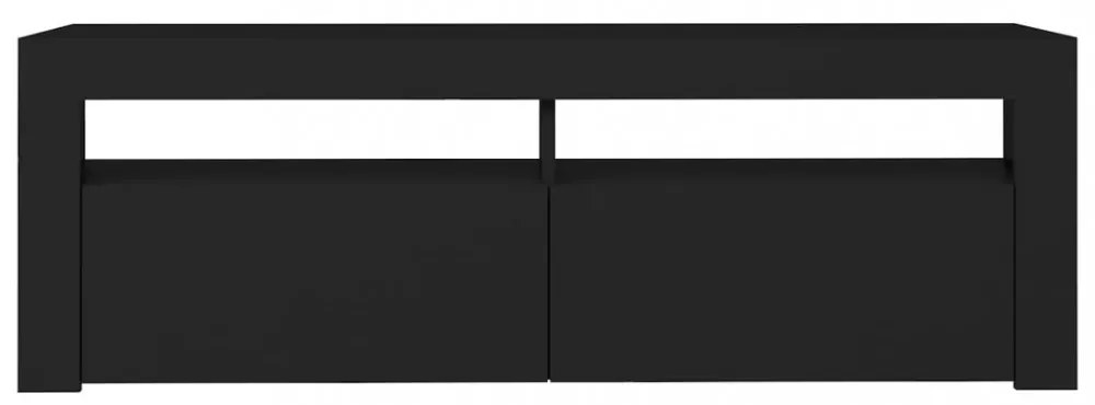 fekete TV-szekrény LED-világítással 120 x 35 x 40 cm