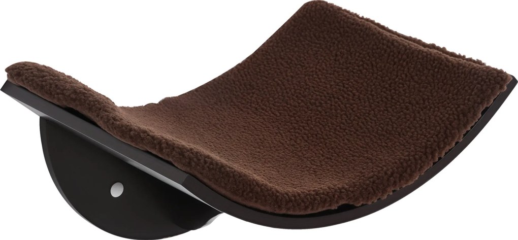 PawHut Macskaágy Macska Faliágy Macska Polc Fali Kivitel Plüss Párna Barna 41 x 28 x 21 cm | Aosom