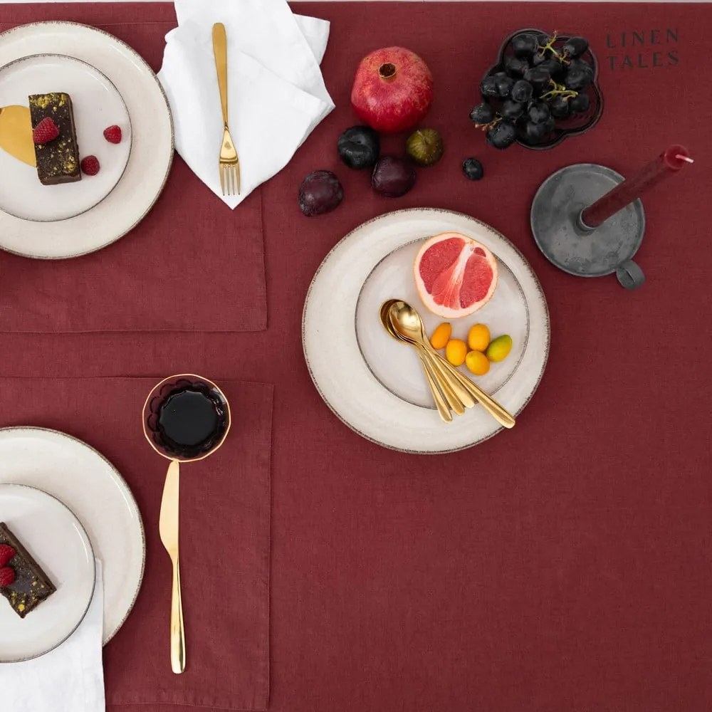 Len asztalterítő 140x200 cm Marsala – Linen Tales