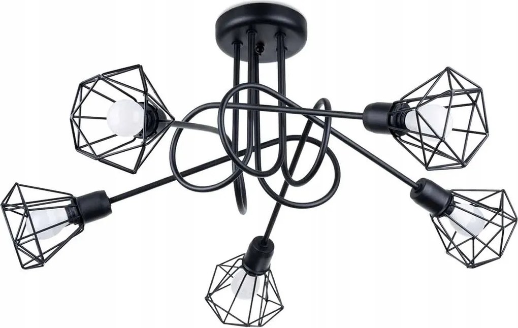 Sollux Artemis mennyezeti lámpa, ipari, fekete