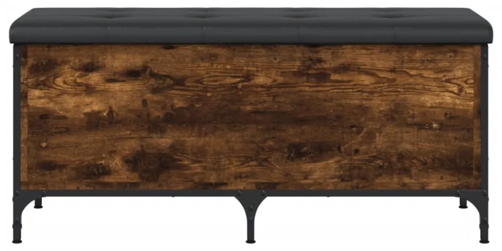 füstös tölgy színű szerelt fa tárolópad 102 x 42 x 45 cm