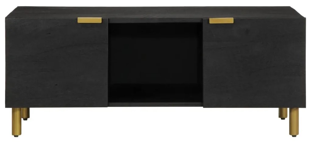 fekete szerelt fa dohányzóasztal 100 x 54 x 40 cm