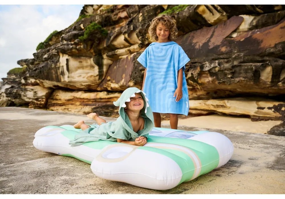 Monster zöld, kapucnis gyerek strandtörölköző, 3-6 éves korig - Sunnylife