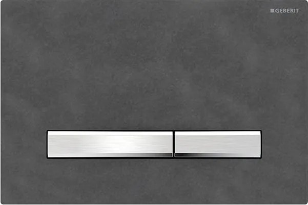 Geberit 115.788.JM.2 - Öblítőnyomólap Sigma50 24,6x16,4 cm palaszürke/matt króm