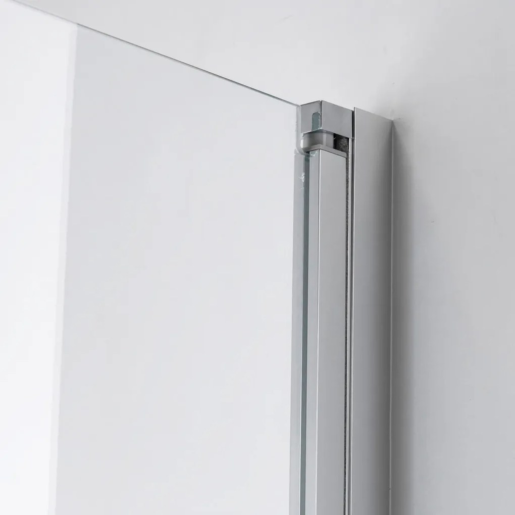 Stuxi Bari Duo 80x100 aszimmetrikus 2 nyíló ajtós zuhanykabin 6 mm vízlepergető biztonsági üveggel, króm