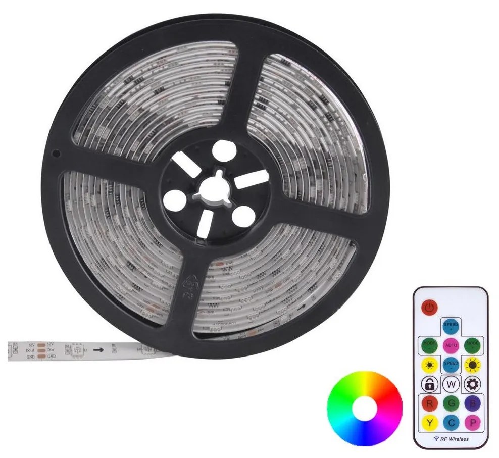 Polux LED RGB Dimmelhető szalag MAGIC 5 m LED/24W/230V + távirányító SA1368