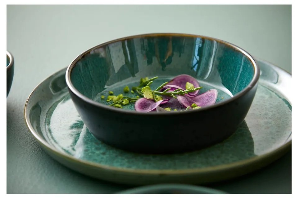 Zöld-fekete kőedény tálka Gastro Green/Black – Bitz