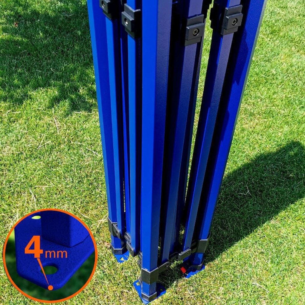 Altánok 3x3m Acélkeret 3 Falakkal: Munkasátor Kézműveseknek - plusz 3 oldalfal - Bész