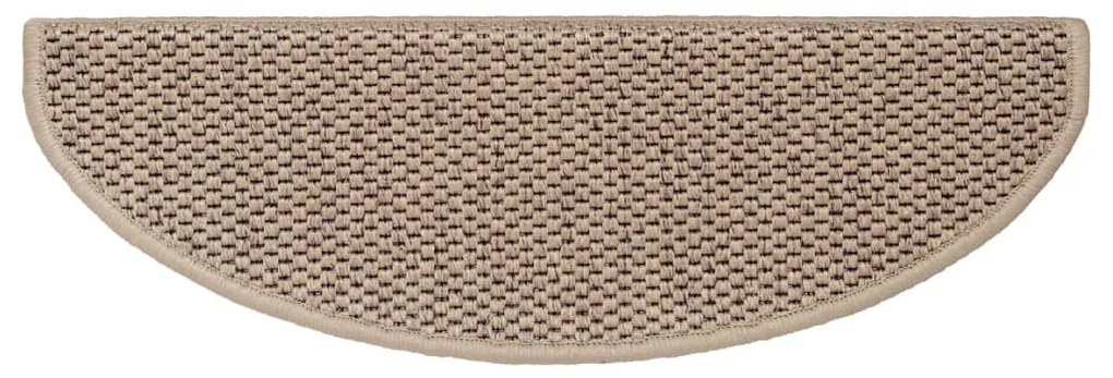 15 db szizál hatású homokszínű öntapadó lépcsőszőnyeg 65x21x4cm