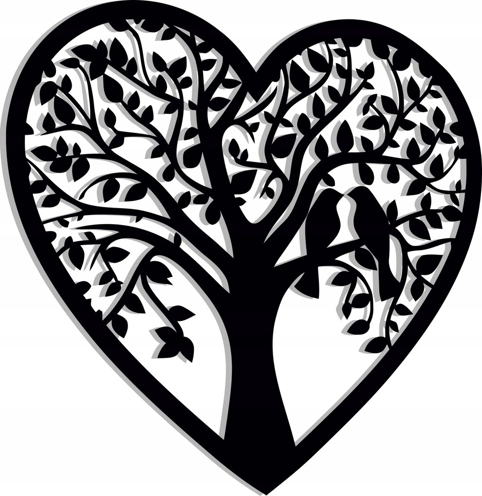 Kép Áttört Panel Szív Ajándék XL! 100CM Kol