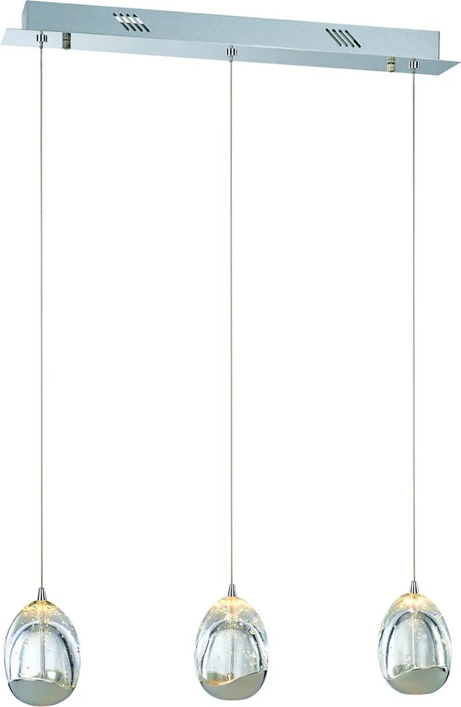 Italux glamour modern LED függeszték xavier króm átlátszó itxmd13003023-3b