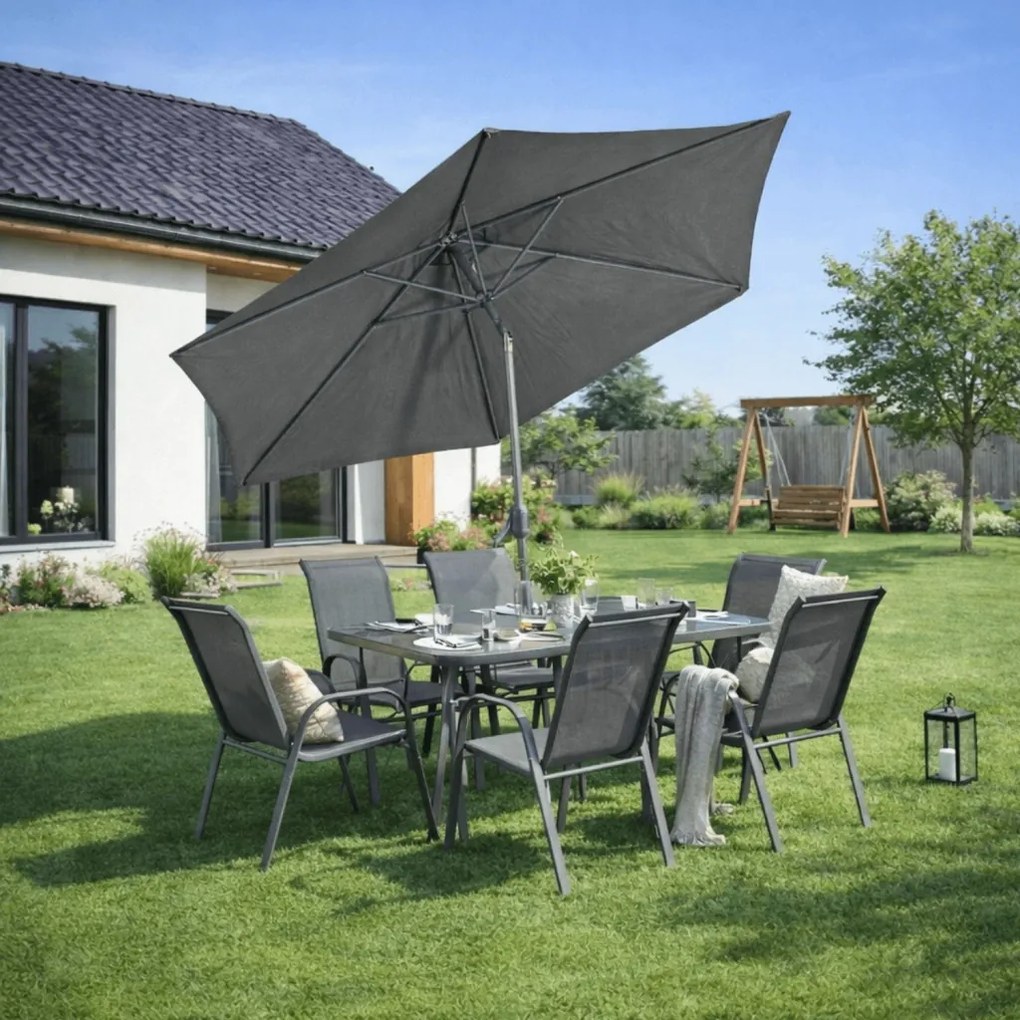 NEBRASKA kerti bútor szett fekete