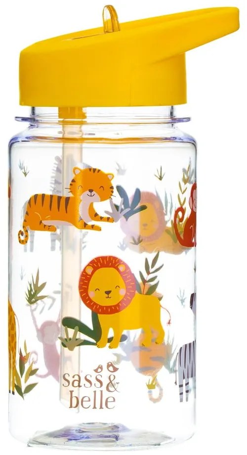 Drink Up Safari gyerek vizespalack szívószállal, 400 ml - Sass & Belle