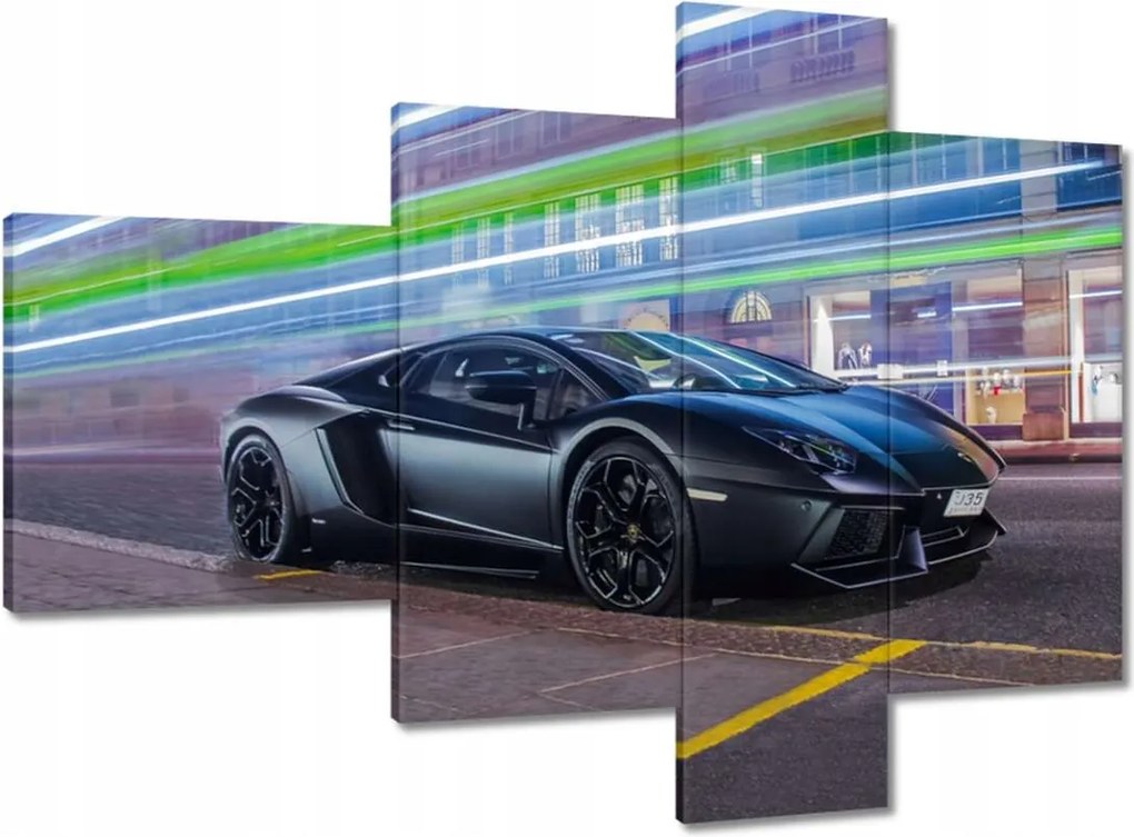 Vászonkép 100x70 Gyors autó száguld az éjszakában